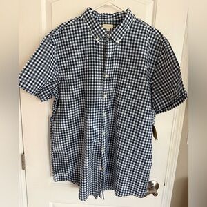 Sonoma Navy and White Checkered Shirt NWT XXL